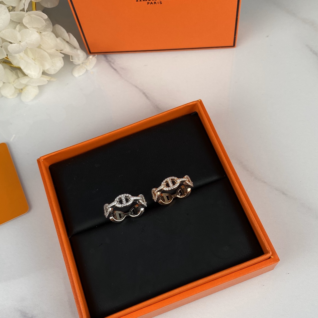 rings women's Designer rings for woman luxurious ring jewelry high-quality H brand lock hairband clasp three-in-one wedding ring Band Rings Eng