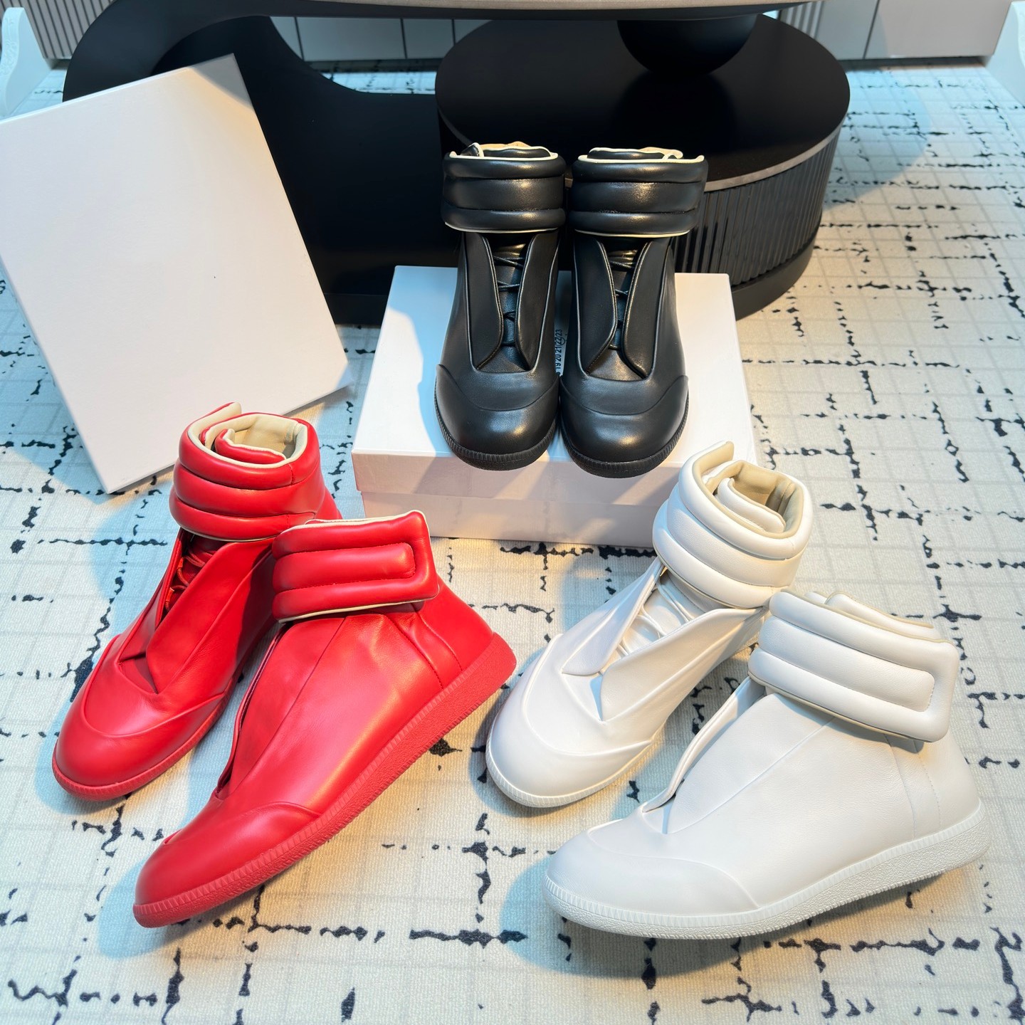 High Top mason sneaker mm22 future shoe Womens Designer shoe back to the future shoe Man trainer Leather Luxury Ankle boot track outdoor Sport Casua