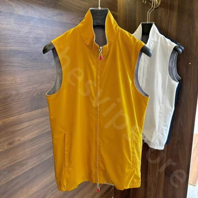 Luxury Designer Mens Vests Winter Kiton Coat Double-sided Business Leisure Stand-up Zipper Sleeveless Vest K1289