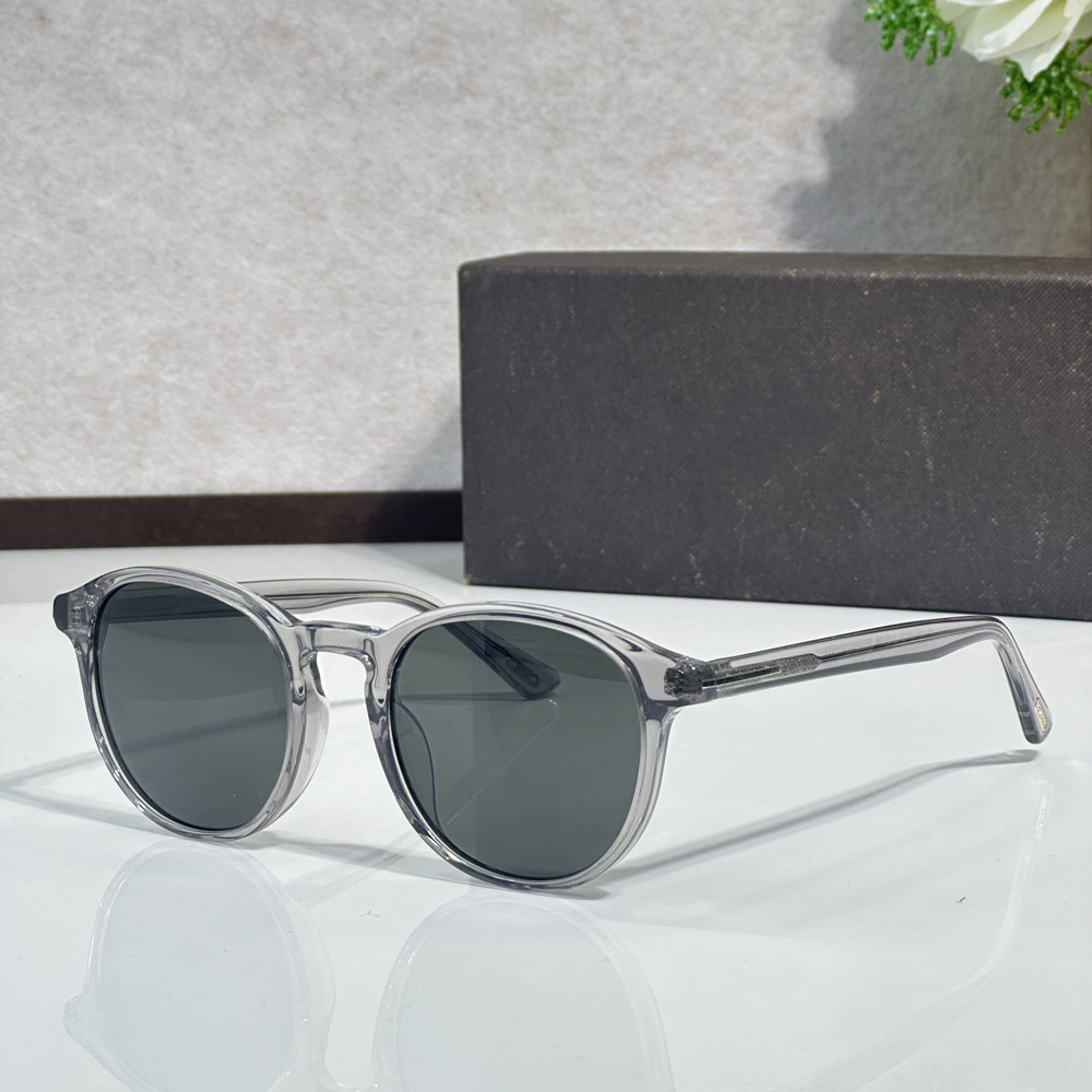 834 lunettes de soleil rondes montures grises transparentes avec nuances antireflet grises lunettes de Protection UV