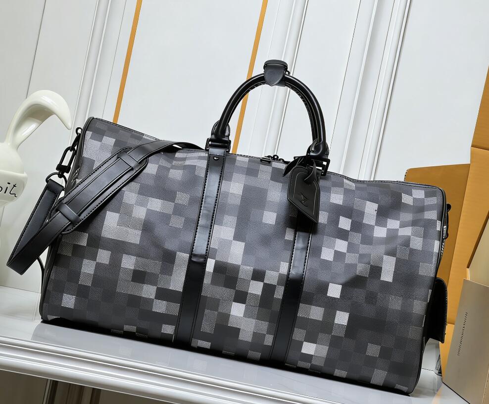 High quality designer duffel bags Large capacity embossed travel bag 50cm classic printed coating men's and women's fashion outdoor bag-image-934943232