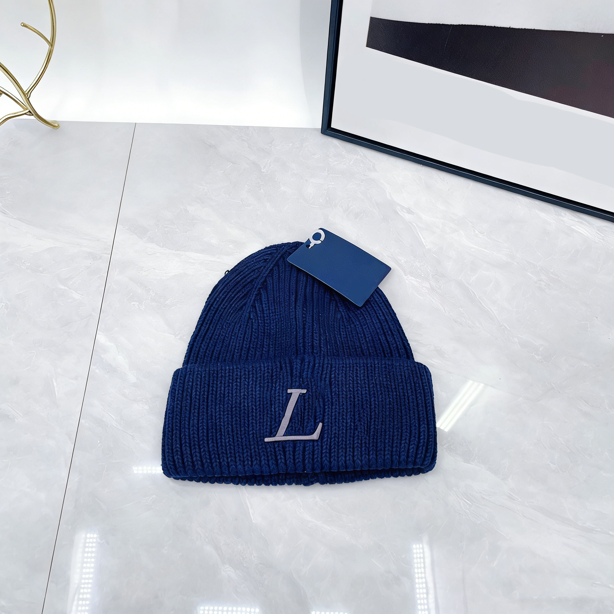 Designer Knitted Winter Warm Ribbed Beanie Hat Cashmere Wool Skull Cap Bonnet for Men Women Outdoor Casual Headwear