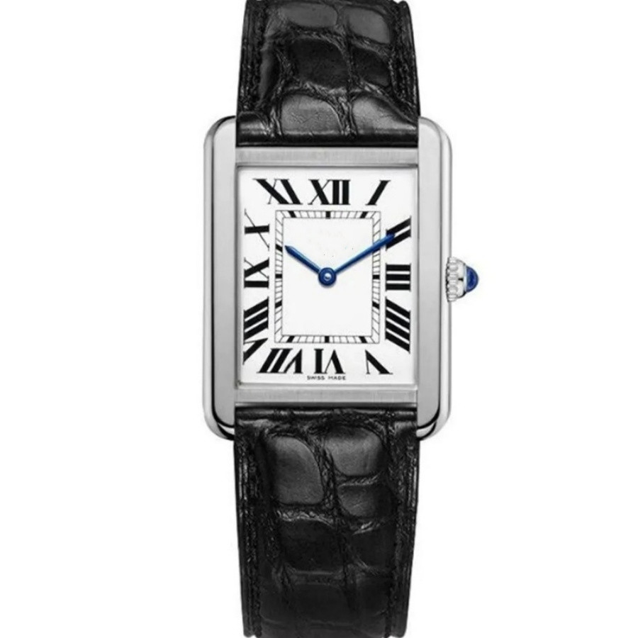 U1 Top AAA Designer Watch Geometric Rectangle Tank Watch Senior Must Francaise Series Solo Watch Quartz Female Leather Sapphire Ultra Thin Lady Wris