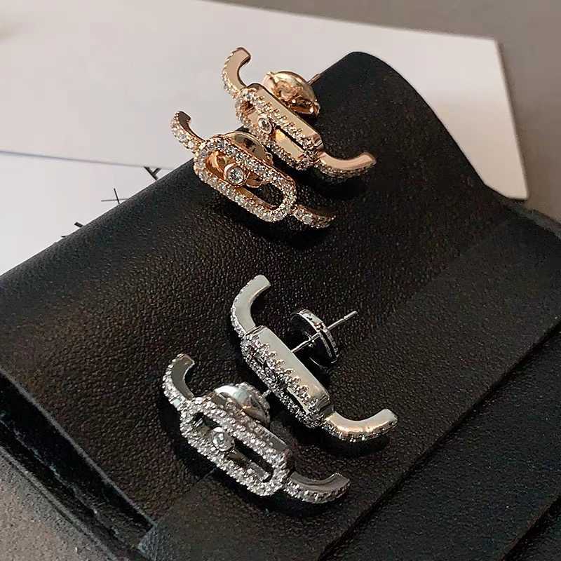 Hoop stud Earrings Fine designer Jewelry 925 Sterling Silver Zircon Women bijoux Diamond Earring Romantic Statement wedding Accessories Engagement G