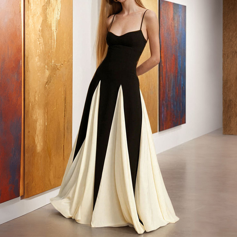 A0021 nouveau tempérament de mode personnalisé élégant sexy dos nu robe de soirée mince