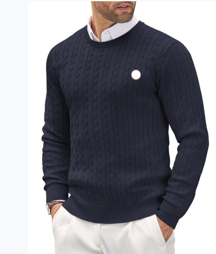 Fall Winter men's designer canada style sweaters solid color round neck pullover knitted slim fit long sleeved undershirt knitwear clothing Q26