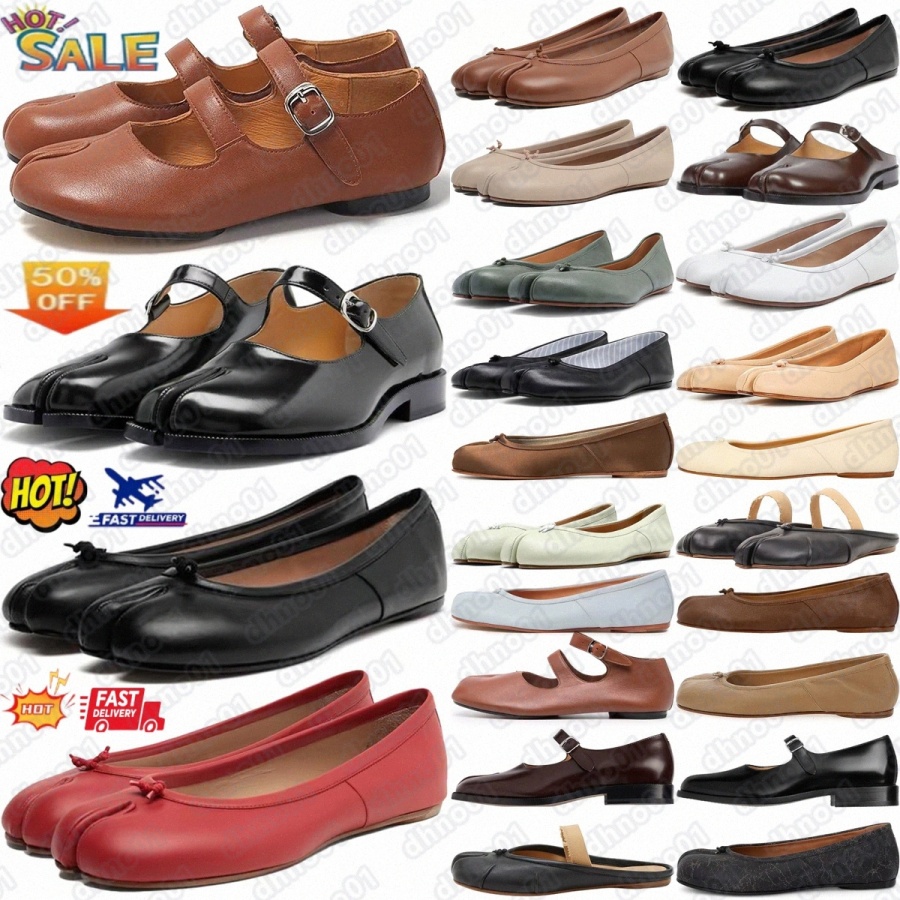 Anatomic heels Tabi Jazz Ballerina shoes designer mm6 Sandals women Flat Elastic Band New County Mary Jane Heel Loafer Pump Leather BaptistZgi3#-image-895095484