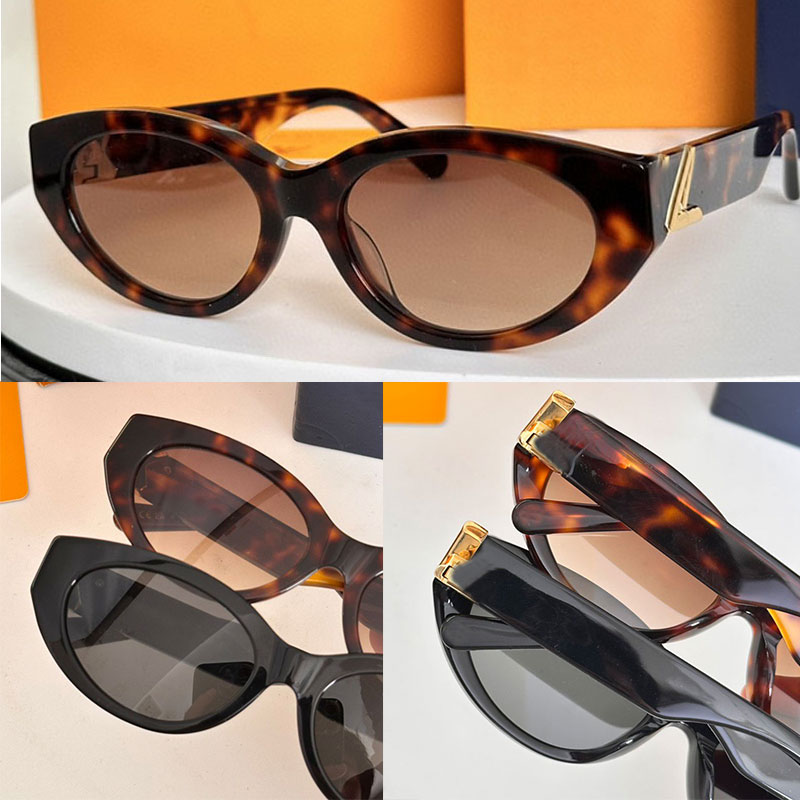 Fashion Women Oval Sunglasses Z2107 Acetate Fiber Frame Lady Glasses Top Quality UV Protection Outdoor Vacation Travel Fashion Retro Style