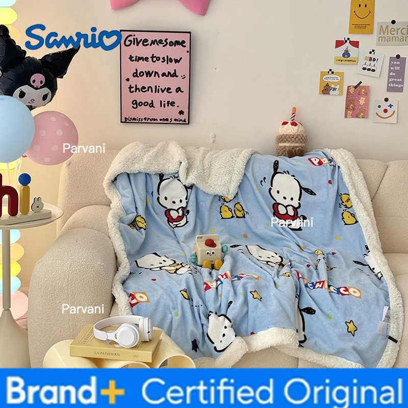 Sanrio Hellokitty Blanket Cartoon Kawaii Kuromi Lamb Fleece Nap Blanket Dormitory Shawl Blanket Sofa Shawl Cover H251230-image-1090300852