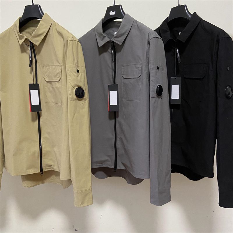 High Quality Designer Mens Jacket Coat One Lens Lapel Shirt Jackets Garment Dyed Utility Overshirt Outdoor Men Cardigan Outerwear Clothes
