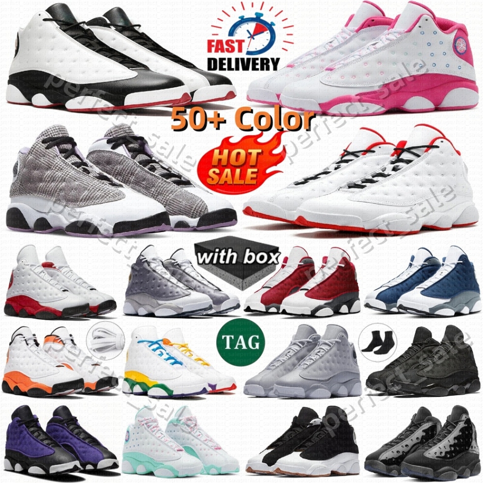 Designer Shoes 13 13s Mens Womens With Box Blue Grey Red Black Flint Playoffs Wheat Court Purple Hyper Obsidian Breed Royal Sports Sneaker Trainers