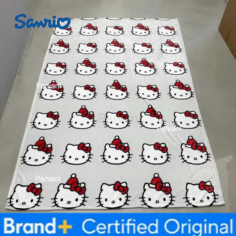 Sanrio Hello Kitty Blanket Kawaii Pink Cloak Girl Anime Cape Universal Winter Home Residence Dormitory Air Conditioning Blanket H2512301-image-1090316561
