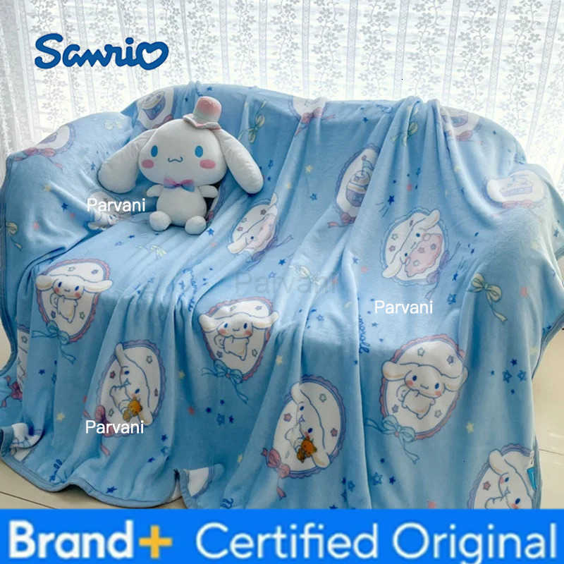Sanrio 200x230 Children Cartoon Lunch Break Quilt Cinnamoroll New Fashion Comfort Blankets Office Machine Washable Cover Blanket H251230-image-1090299645