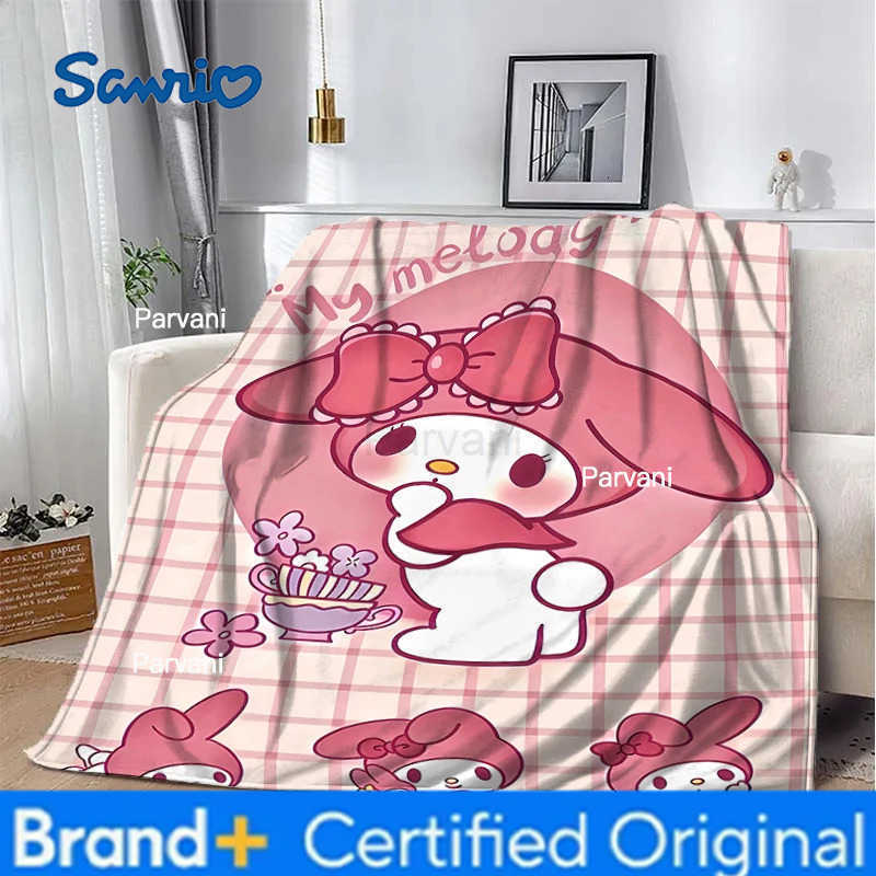 Sanrio My Melody Plush Blanket Soft Fluffy Quilt Children Nap Throw Cartoon Blankets Sofa Travel Picnic Blanket Adult Girl Gifts H251230-image-1090302369