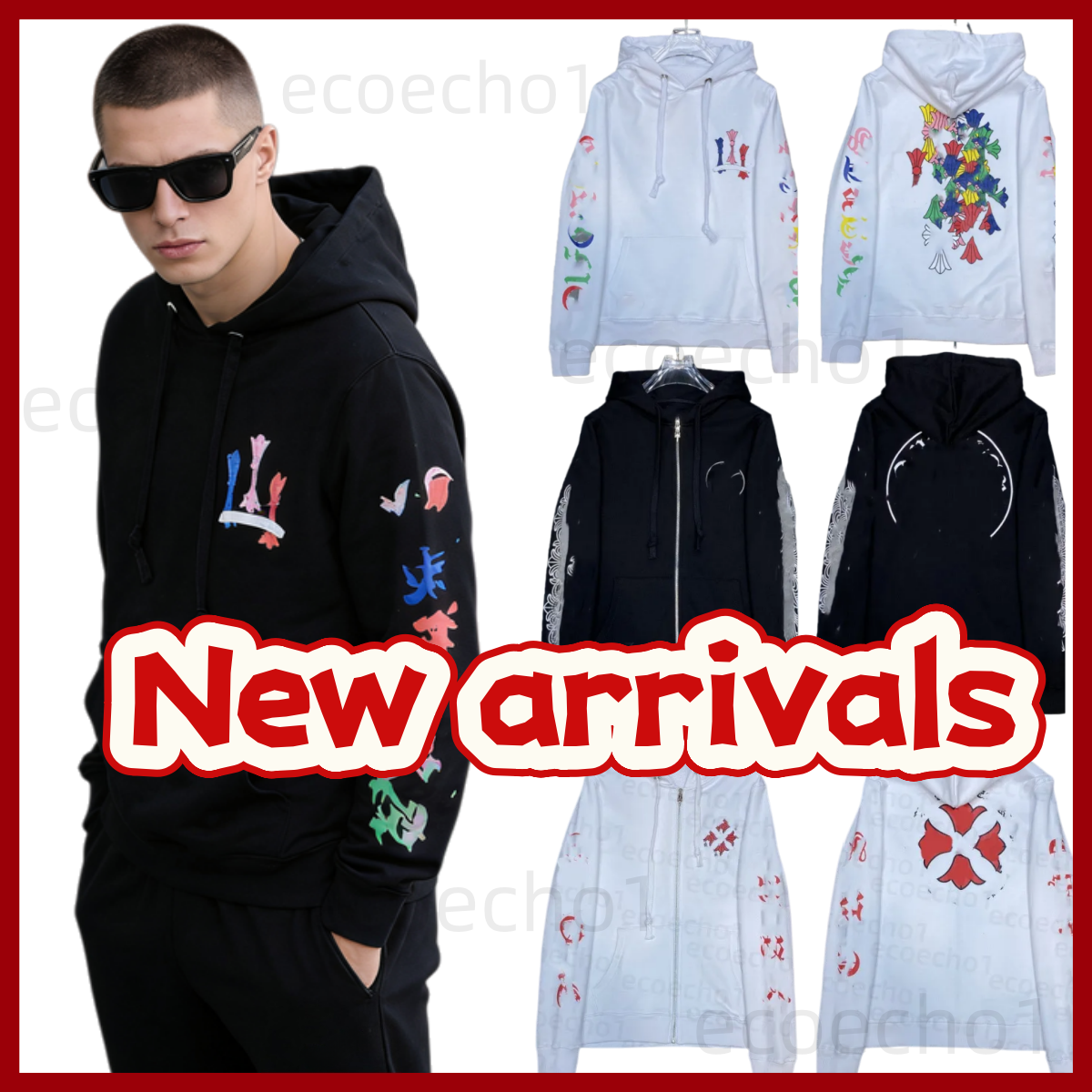 chrome hoodie designer men fashion graphic hoodie with zip up long sleeve tracksuit mens coats clothes jacket sweatshirts hip hop running pullover j