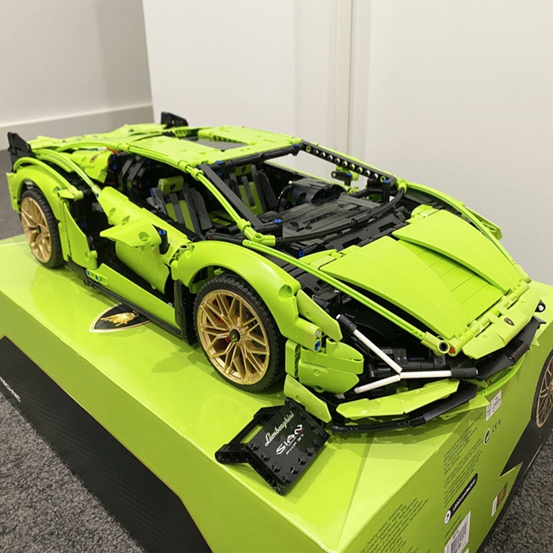 Cross-border Building Lanbo Sports Car Mechanical Set Series Assembly Model - Difficult Level Building Blocks - Boys Toy - Free Shipping M260309-image-1096807669