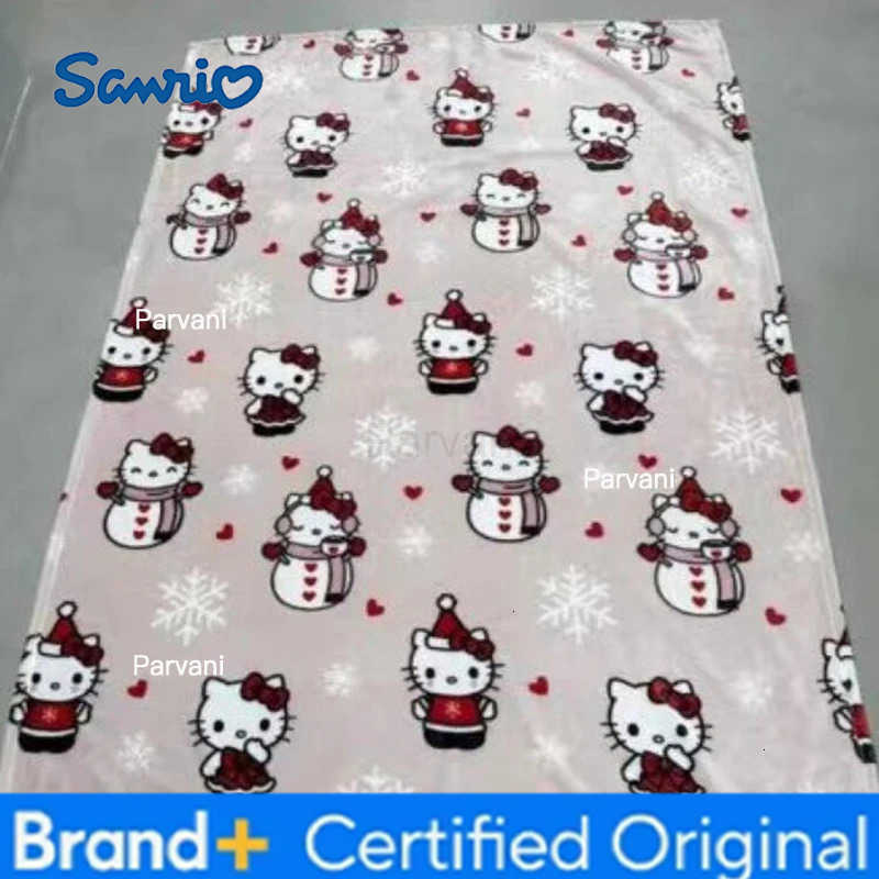 Sanrio Hello Kitty Blanket Kawaii Pink Cloak Girl Anime Cape Universal Winter Home Residence Dormitory Air Conditioning Blanket H251230-image-1090300869