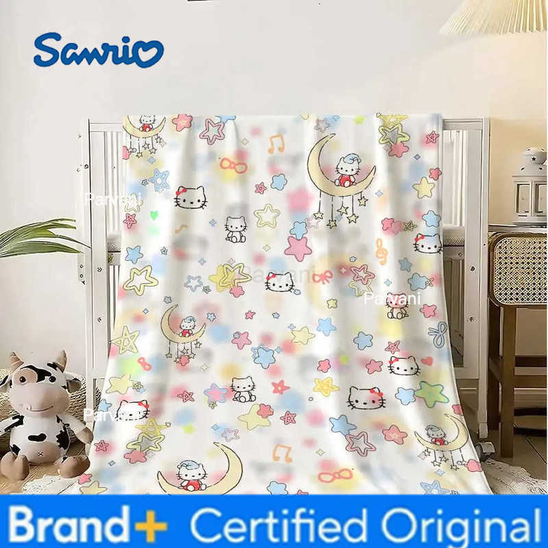 Sanrio Kawaii Hellos Cat Fluffy Soft Blankets for Bed Home Blanket Custom Bedroom Decoration Bedspread the Sofa Throw Warm Winter Knee H251230-image-1090300157