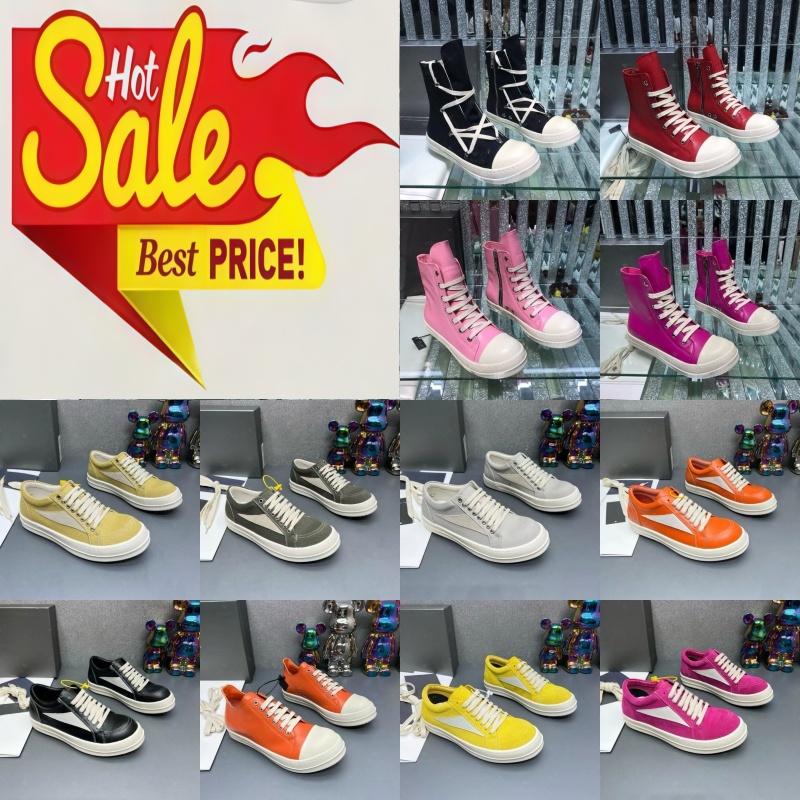 Designer Retro Vintage Sneaks Cargo High Genuine Leather Furry Canvas Booties Black White Red Pink Horse Hair Low Top Suede Boots