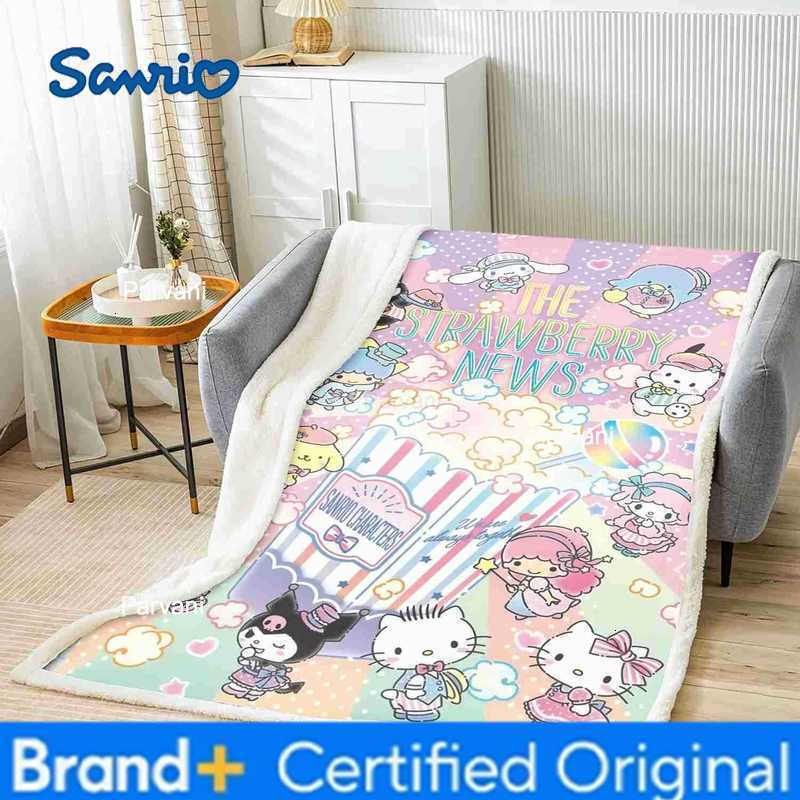 Sanrio Series Anime Blanket For Winter Furry Microfiber Fabric Home Travel Airplane Bed Blankets And Throws Luxury H251230-image-1090301838