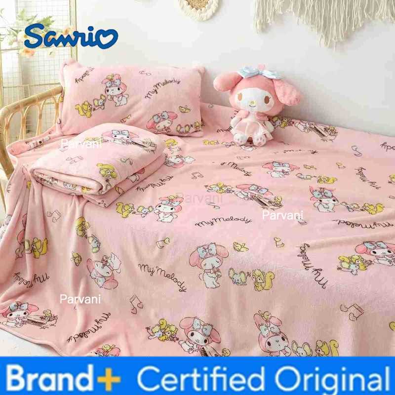 Sanrio Cute My Melody Warm Blanket Lovely Cartoon Printed Blanket For Office Dormitory Comfortable Nap Blanket Kawaii Sheet Girl H251230-image-1090299600