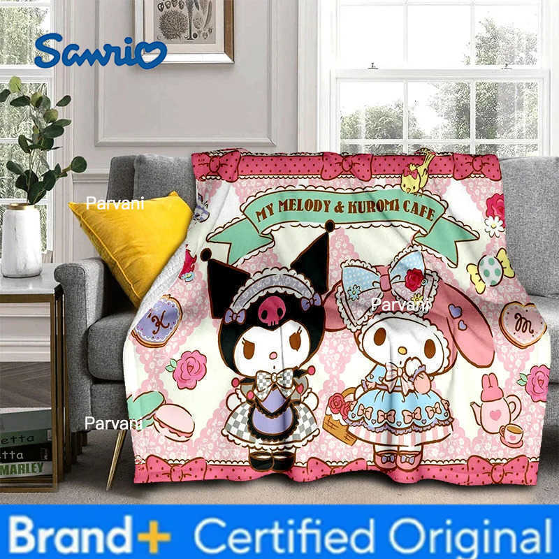 Sanrio 3D Cartoon Kuromi Girl Soft BlanketsKeep Warm Throw Blanket Comfortable Blanket for Picnic Beds Sofa Home Bedroom Kids H251230-image-1090300810