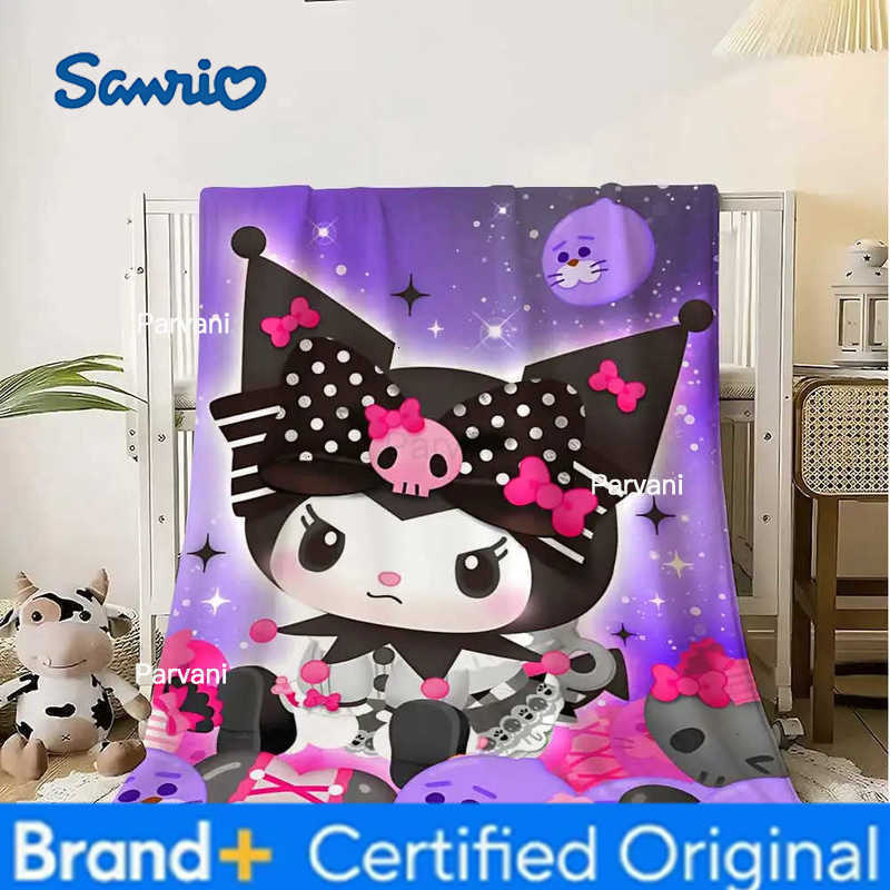 Sanrio Bedroom Decoration Kawaii Kuromis Cushion Blanket for Living Room Home Warm Winter Blankets Bedspread on the Bed Sofa Throw Knee H251230-image-1090300788