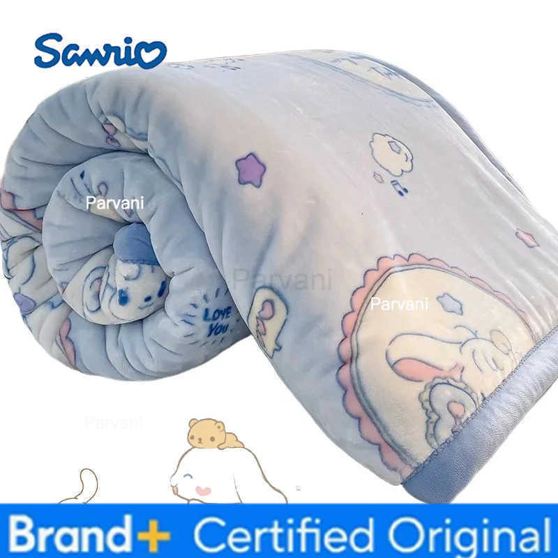 Sanrio Cinnamoroll cartoon cute blanket creative Kawaii home winter thickened coral fleece warm sofa blanket quilt gift H251230-image-1090299671