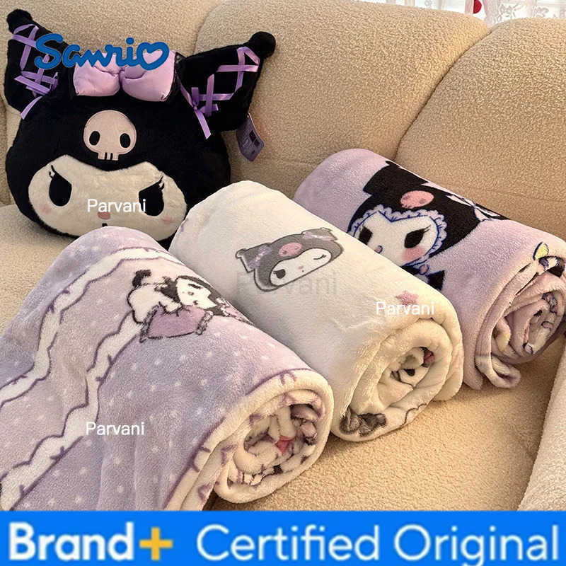 Sanrio Hello Kitty Cartoon Kt Cat Cute Double-Sided Milk Velvet Blanket Travel Shawl Blanket Office Nap Sofa Warm Velvet Blanket Gift H2512301-image-1090316742