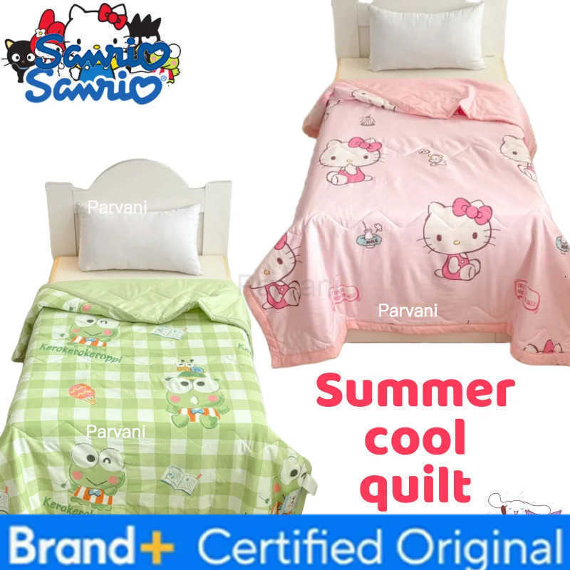 Sanrio My melody Cinnamoroll Hello Kitty cute cartoon cotton summer cool quilt soft and skin-friendly thin air conditioner quilt H251230-image-1090301668