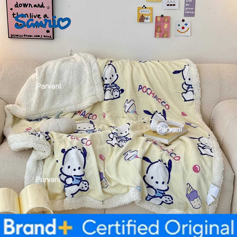 Sanrio Hellokitty Blanket Cartoon Kawaii Kuromi Lamb Fleece Nap Blanket Dormitory Shawl Blanket Sofa Shawl Cover H2512301-image-1090316998