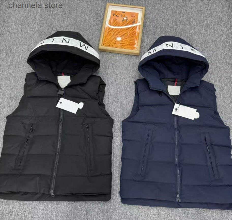 mens Vest Embroidery Patch Hood Vests Women Gilet Maglia White Duck Down Puffer Jacket Winter Couple Outfit windcheater coats Z260518 Q260917