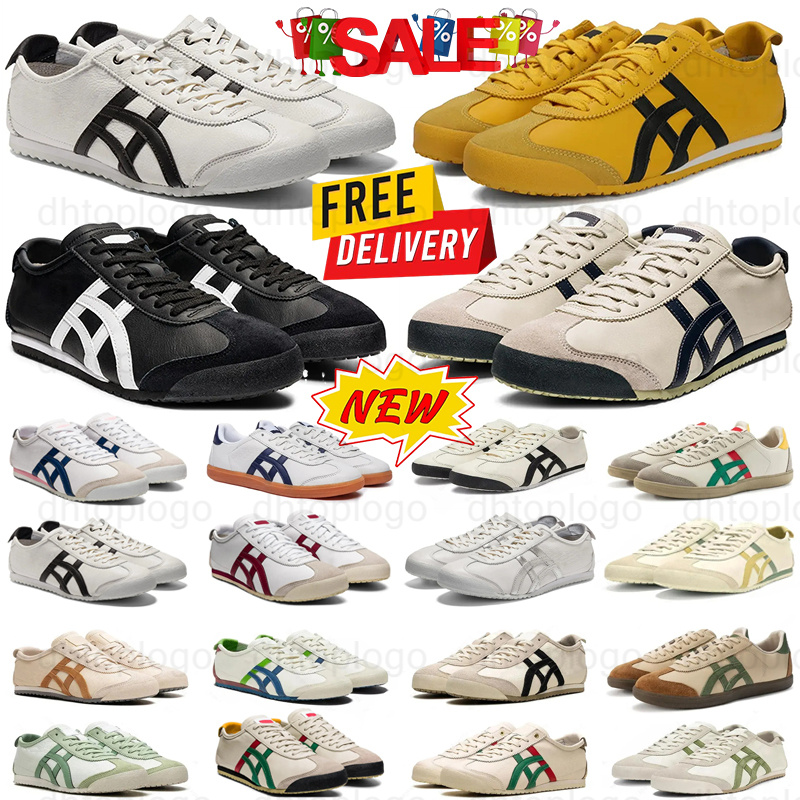 2026 new Tigers Running Shoes Mexico 66 Lifestyle Sneakers Women Men Designers Shoes Black White Blue Yellow Beige Low Breathable Fashion Trainers L