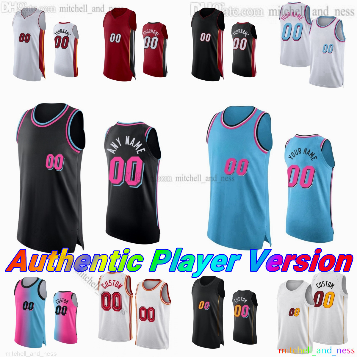 Custom 2026 City 24 Norman Powell Vucevic Player Version Basketball Jersey Au Stitched 22 Andrew Wiggins 3 Wade 6 James 14 Tyler Herro 13 Bam Ade