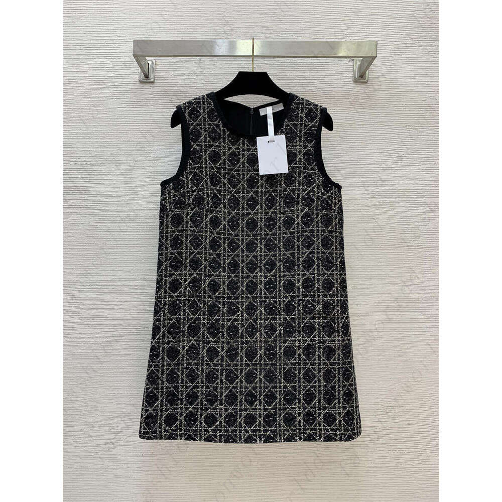 Brand robe femme créateur jupe robe sans manches logo mode automne robe décontractée vacances dîner 27 déc ecf2