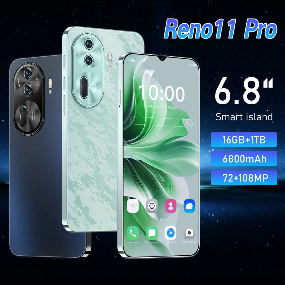 2027 NEW HOT Reno11 Pro Original NEW 6 8HD Global Edition 2026 Android 14 Smart Dual Card 6800mAh Battery Facial Recognition Function SANNAING