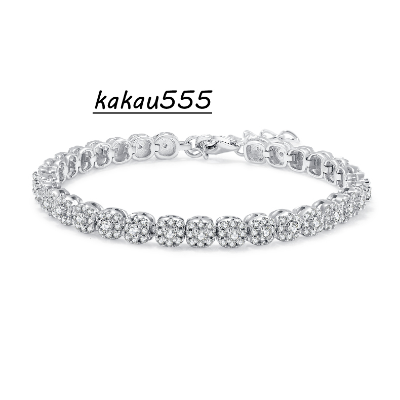 3.5CT Pass Diamond Tester Iced Out Moissanite Bracelet Diamond Tennis Cuba Chain Link 925 Silver Tennis Necklace Bracelets Women