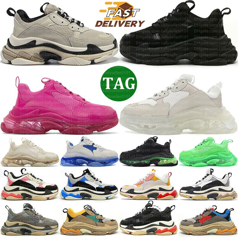 Designer Brand Shoes Men Women Casual Shoe Platform Sneakers Chunky Triple s Black White Multi Beige Grey Trainers Tennis Outdoor Jogging Walking Sp