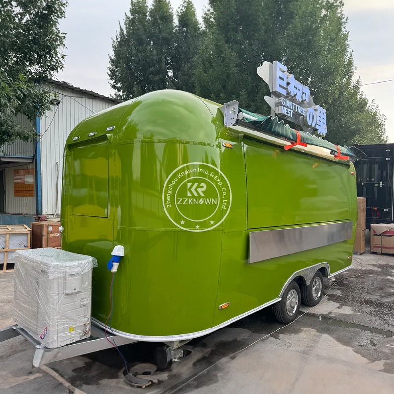 Concession Fast Food Trailer Mobile Kitchen Full Equipments Food Truck Hot Dog Cart-image-1064451555