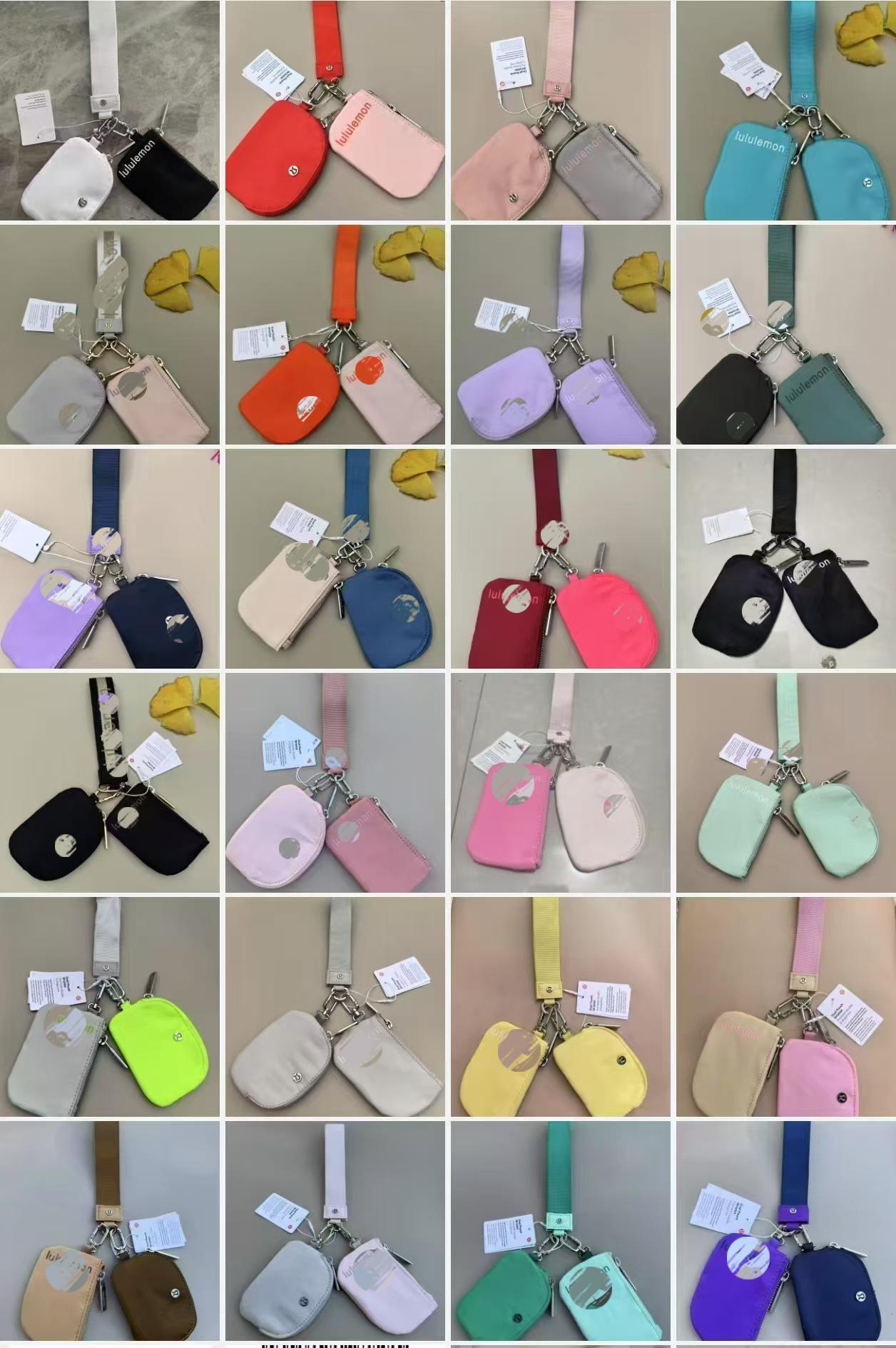 US Stock Waist Bag Portable mini stylish color-blocking coin wallet nylon waterproof storage key bag Portable Keychain Wallet Coin Purse pocket W-image-1064450262
