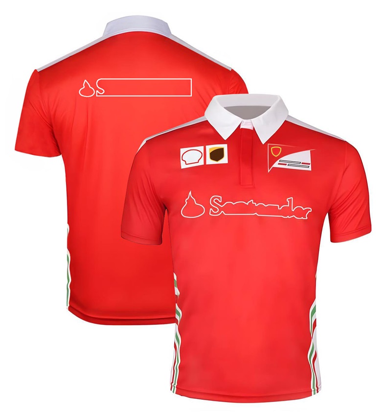 Les fans de course F1 Polo Polo Team F1 ont co-marqué les vêtements pour hommes et les femmes à manches courtes à manches courtes à manches court