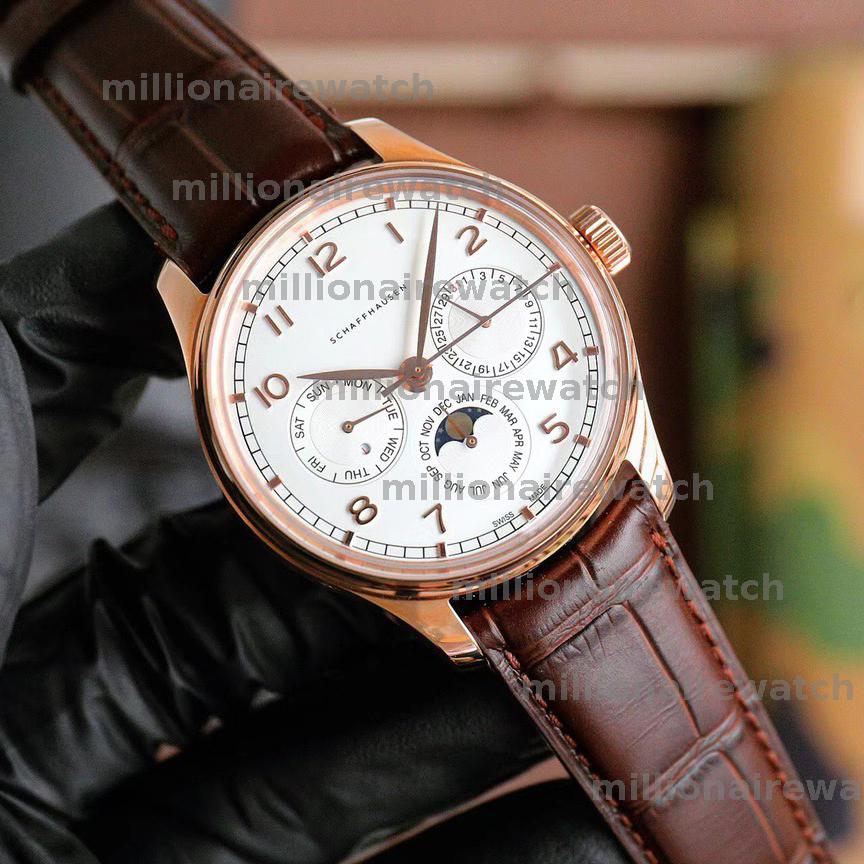 New Classic Super Moon Phase Master Watch Luxury Watch Designer Watch Men's Watch Mechanical Watch Wristw Designer Watch Leather 316L Steel Wat