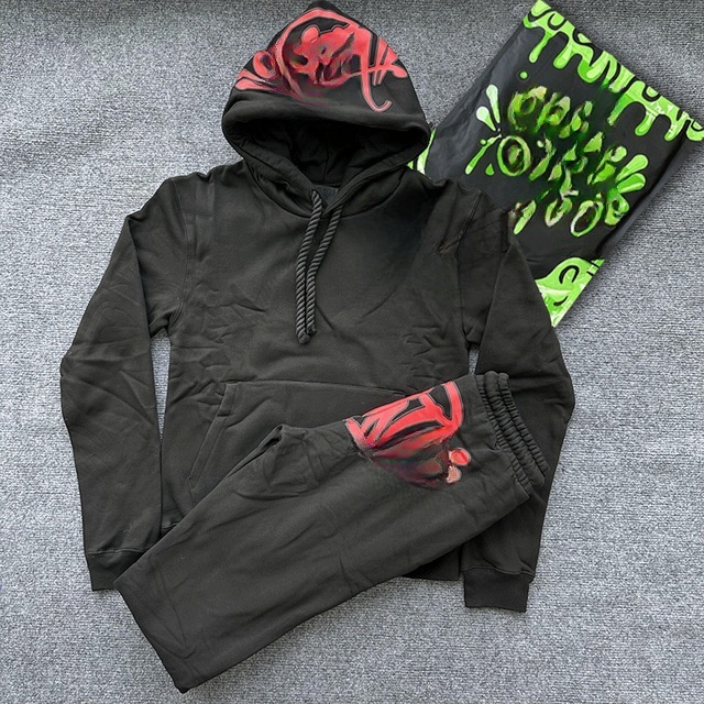25ss sy sy brodie high street street y2k modalità hip hop turise set inverno di cotone caldo uomo da donna con cappuccio per la felpa sportiva