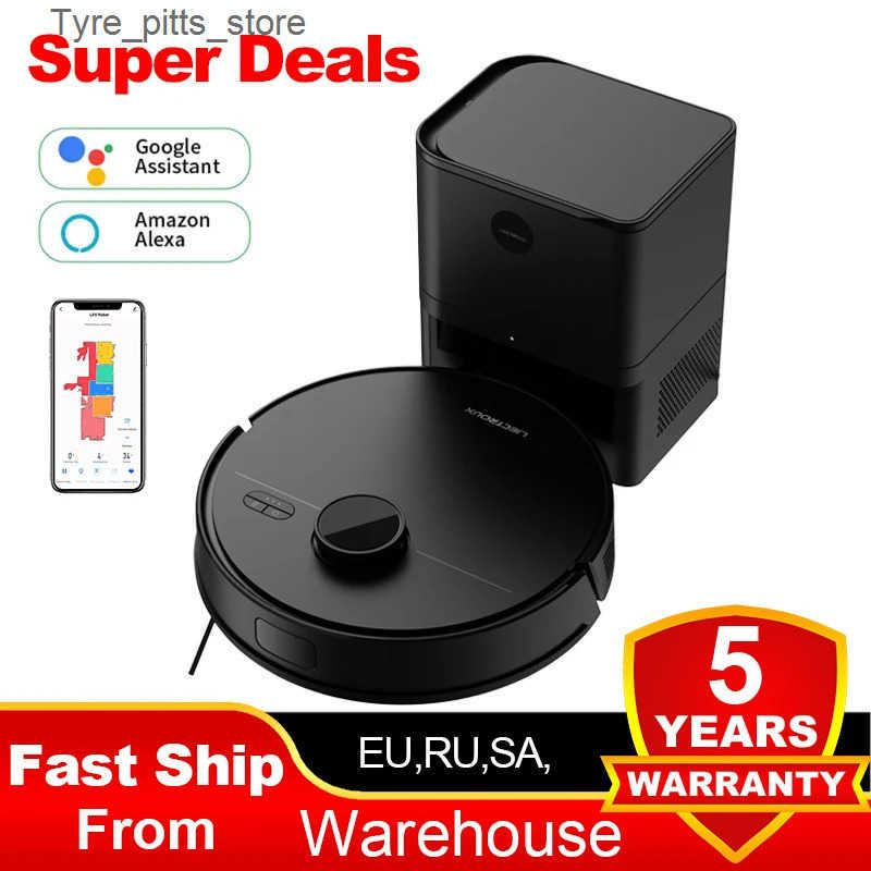 LDS Robot Vacuum Cleaner Mop Liectroux M70 Pro Wet Dry Cleaning Self Empty Multi-floor Mapping 6500Pa Carpet Boost Max. 175 Mins Run L260523-image-1064827370