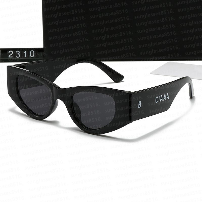 Luxury designer sunglasses for women Exquisite Square cat-eye frame logo Color Mixing goggles Beach UV protection UV400 polarized men sunglasses