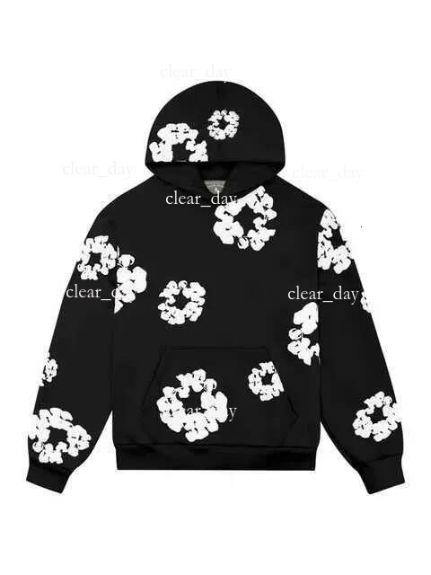 Sweats à capuche en jean Sweatshirts Hip Hop Charme à sweat à sweat imprimé Denim Y2k Casual Strt Pullover Vêtements Long Sleve Fashion Denimttea