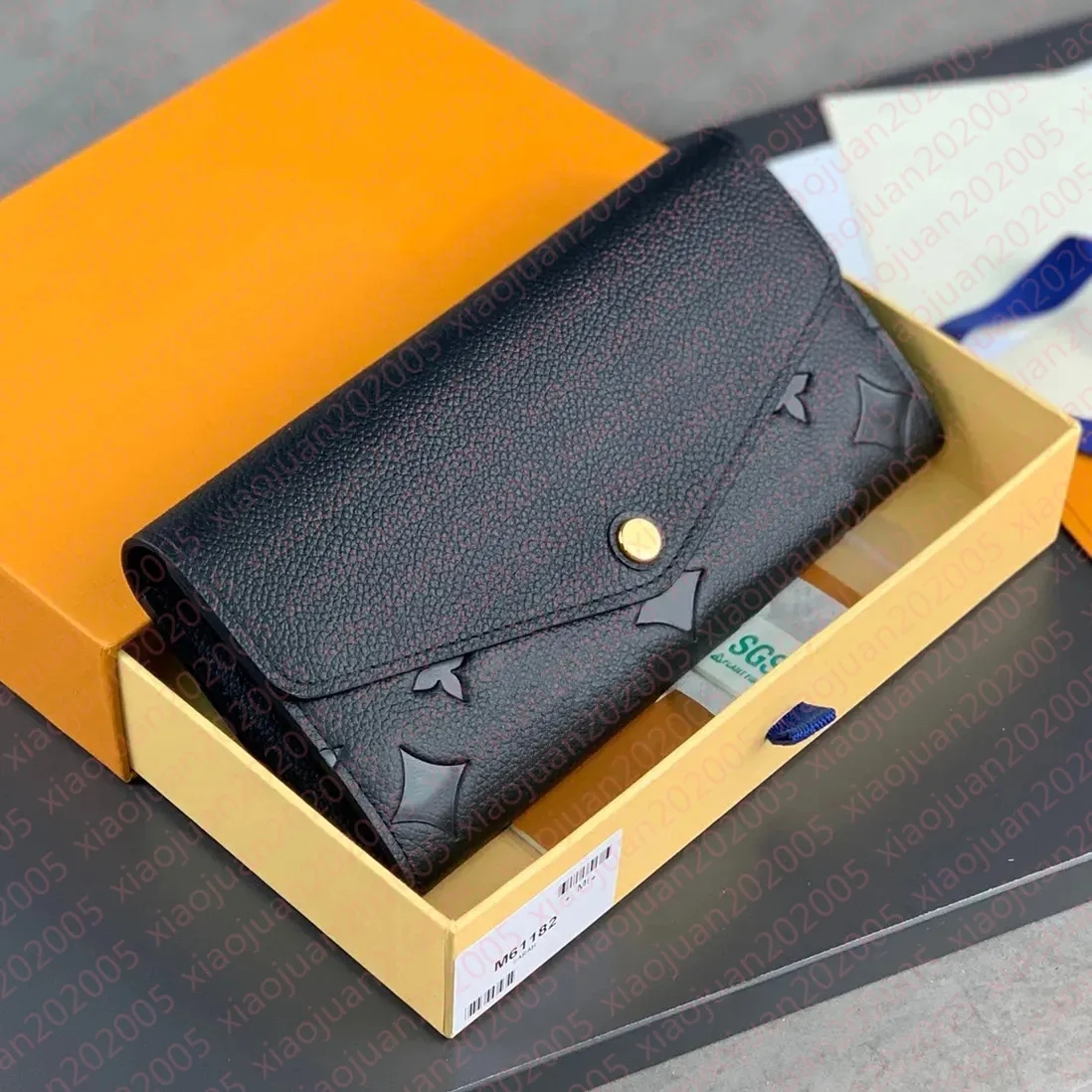 2026 Designer Wallet Luxury Women Short Purse Embossed Flower Letters Wallets Credit Card Holders Ladies Plaid Money Clutch Purses Bags