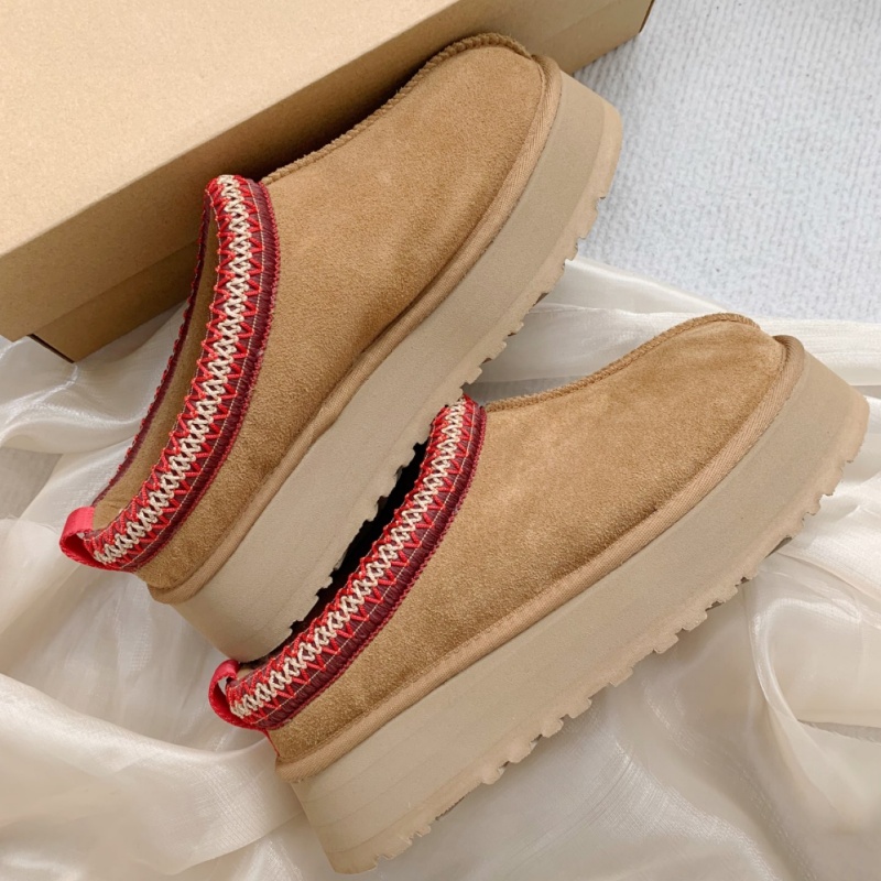 Australias Tasman fur slides tazz slippers Chestnut designer boots winter snow platform booties casual suede Shearling uggsclogs uggssandal boot