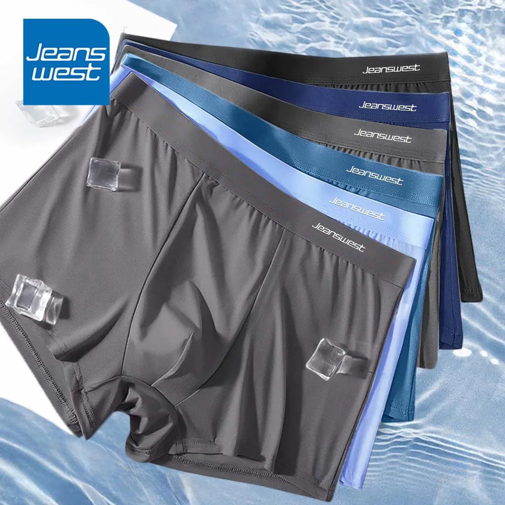 Men's Underwear JEANSWEST briefs Underwear Sexy Shape Ice Silk For Boxer Shorts Summer Lightweight Sweat Wicking Breathable Mens Panties Underp