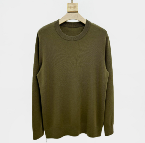 Pull en laine pour hommes, épais et chaud à quatre broches, bas rond d'automne et d'hiver, 146